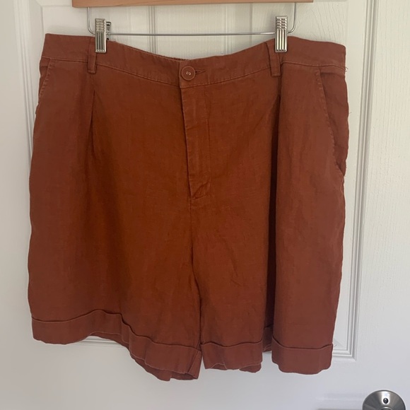 Garnet Hill Linen shorts size 18 - Picture 1 of 8